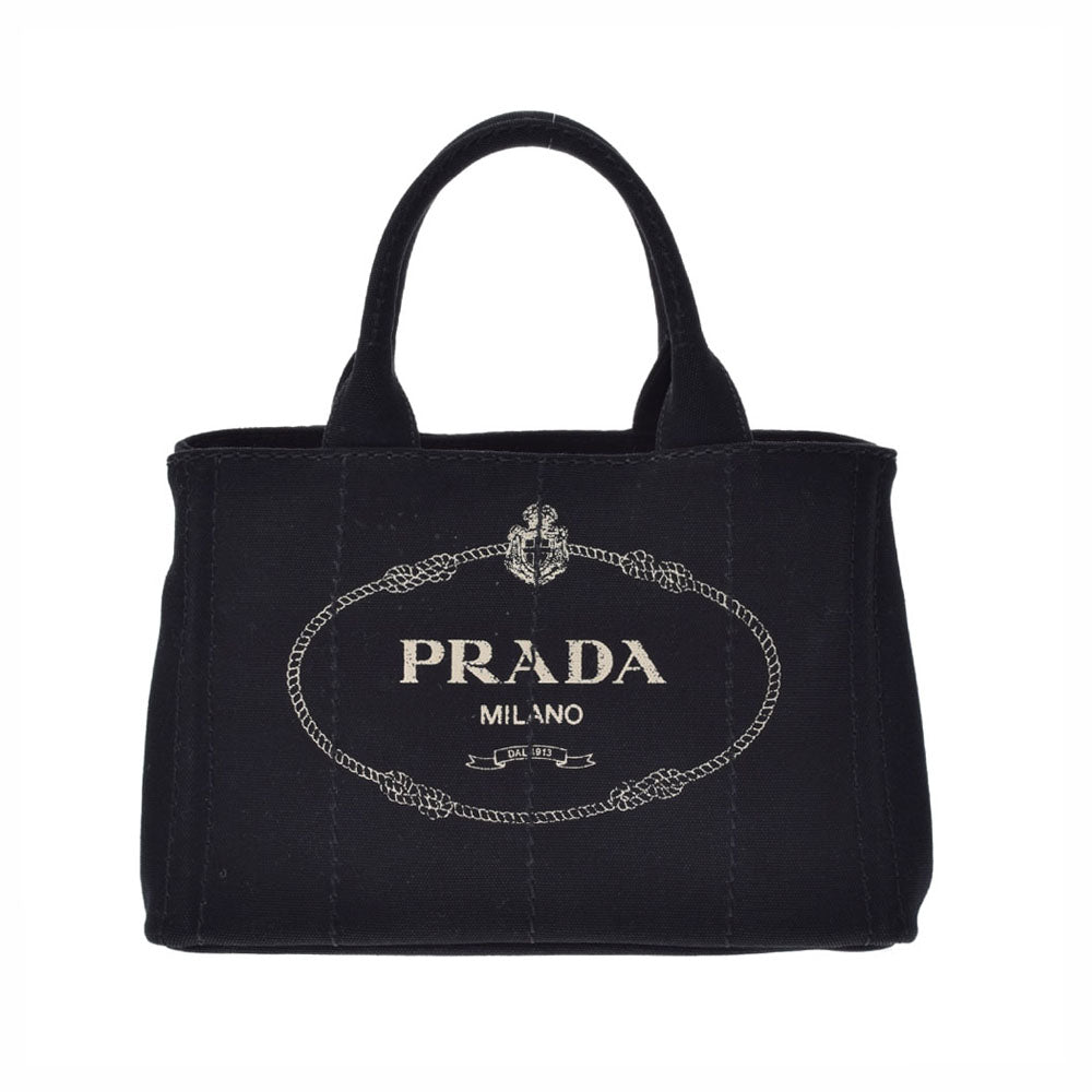 PRADA プラダ カナパ ハンドバッグ 黒 1BG439 レディース キャンバス 2WAYバッグ ABランク 中古 