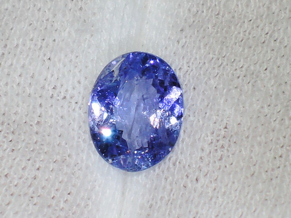 ★虹フラッシュ★タンザナイト ファセットカット★2.15ct/9.2mm★天然石黝簾石★オーバルカボションルース裸石宝石