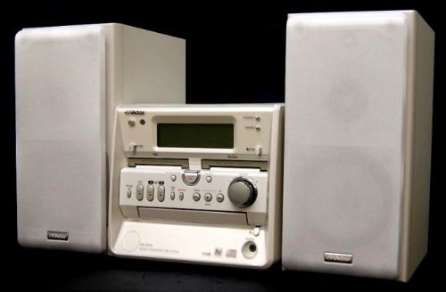 Victor ビクター　JVC　CA-UXW50-W　マイクロコンポーネントMDシステム　（CD/ダブルMDコンポ）（本体UX-W50とスピーカーSP-UXW50-Wのセット）【中古品】