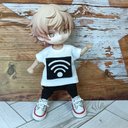 ピクトグラムTシャツとサルエルパンツセット☆ねんどろいどどーる服