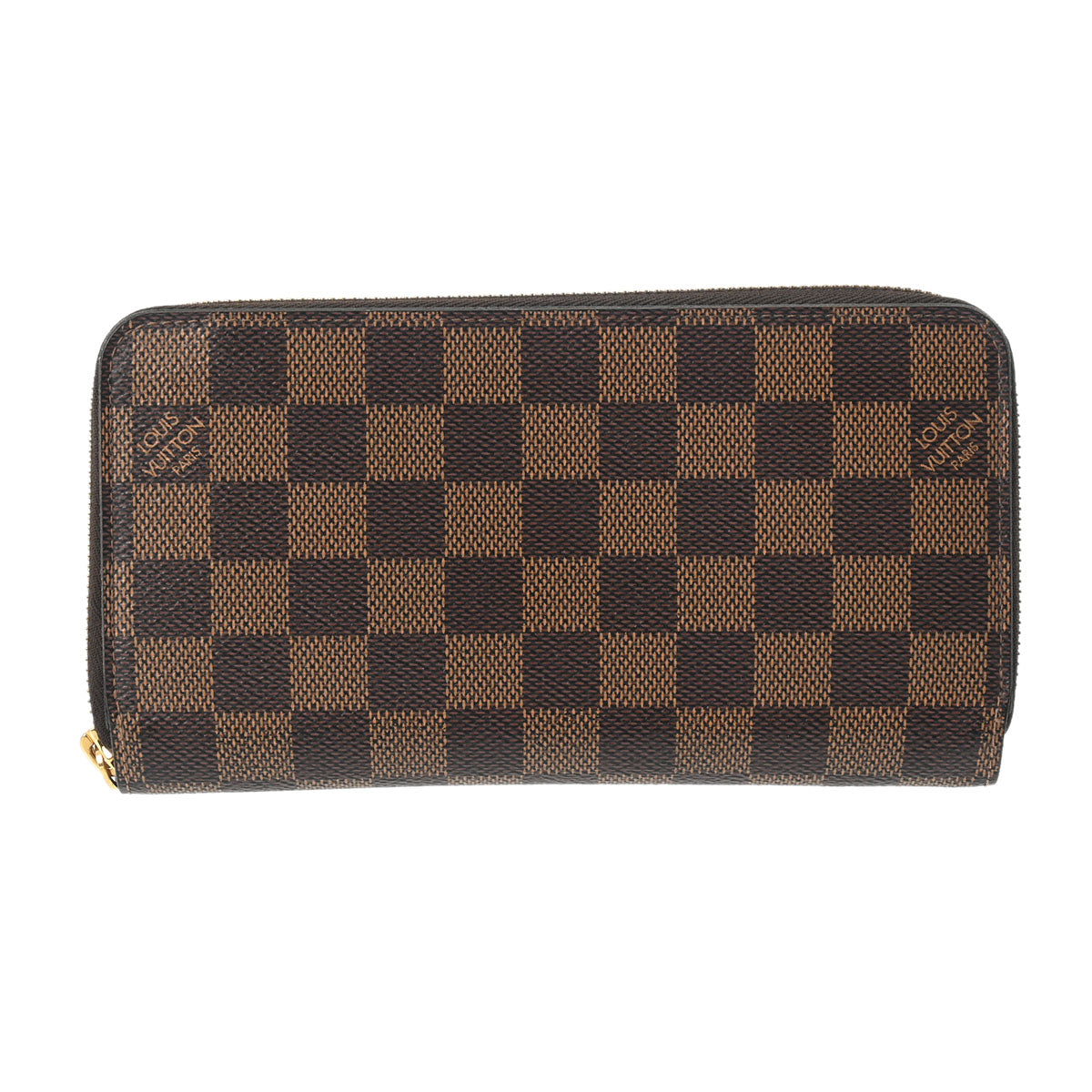 LOUIS VUITTON ルイヴィトン ダミエ ジッピーウォレット ブラウン N41661 レディース ダミエキャンバス 長財布 Bランク 中古 