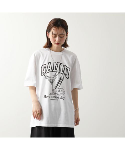 ガニー/GANNI 半袖 Tシャツ Future Heavy Drop Shoulder T－sh･･･