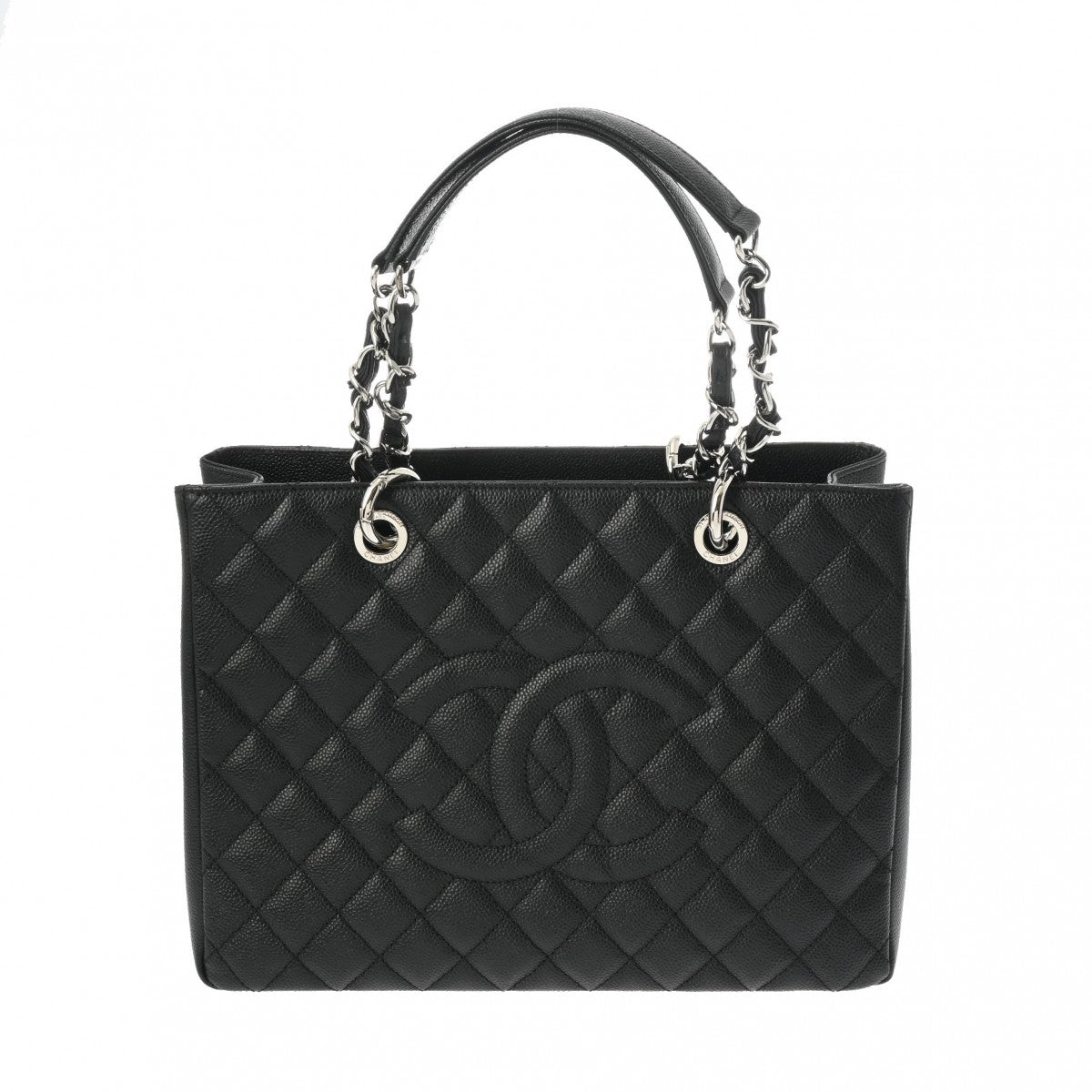 CHANEL シャネル GST グランドショッピングトート 黒 シルバー金具 A50995 レディース キャビアスキン トートバッグ 新同 中古 