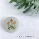 【mini】チューリップの刺繍ブローチ⑤