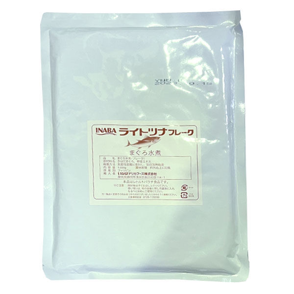 いなば食品 「業務用」ライトツナフレーク水煮1KG 1KG×5袋（直送品）