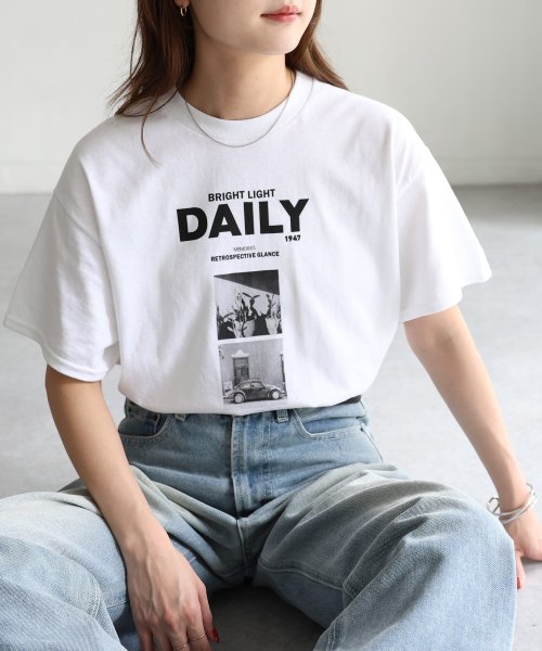 DAILYフォトプリント半袖Tシャツ