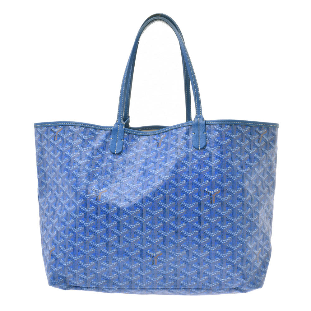 GOYARD ゴヤールサンルイPM  青 ユニセックス PVC トートバッグ  中古