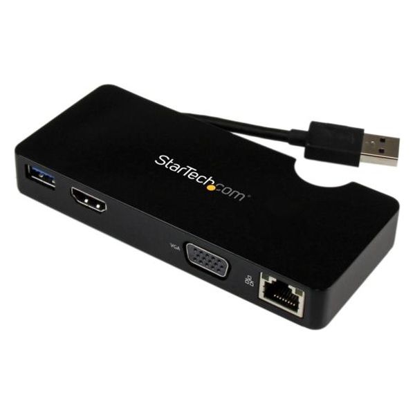 ドッキングステーション USB-A接続 HDMI VGA LANポート搭載 ケーブル収納 USB3SMDOCKHV 1個