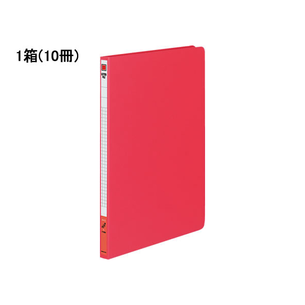 コクヨ レターファイル(色厚板紙) A4タテ とじ厚12mm 赤 10冊 1箱(10冊) F835924-ﾌ-550R