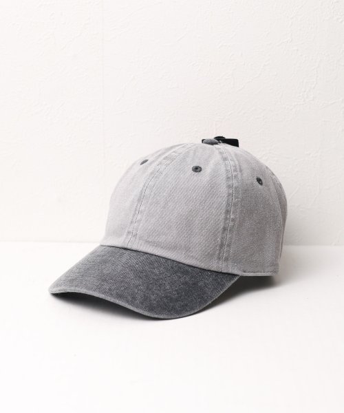 【W】【it】【1201(twotone)】【newhattan】Baseball Low Cap pigment dyed two tone