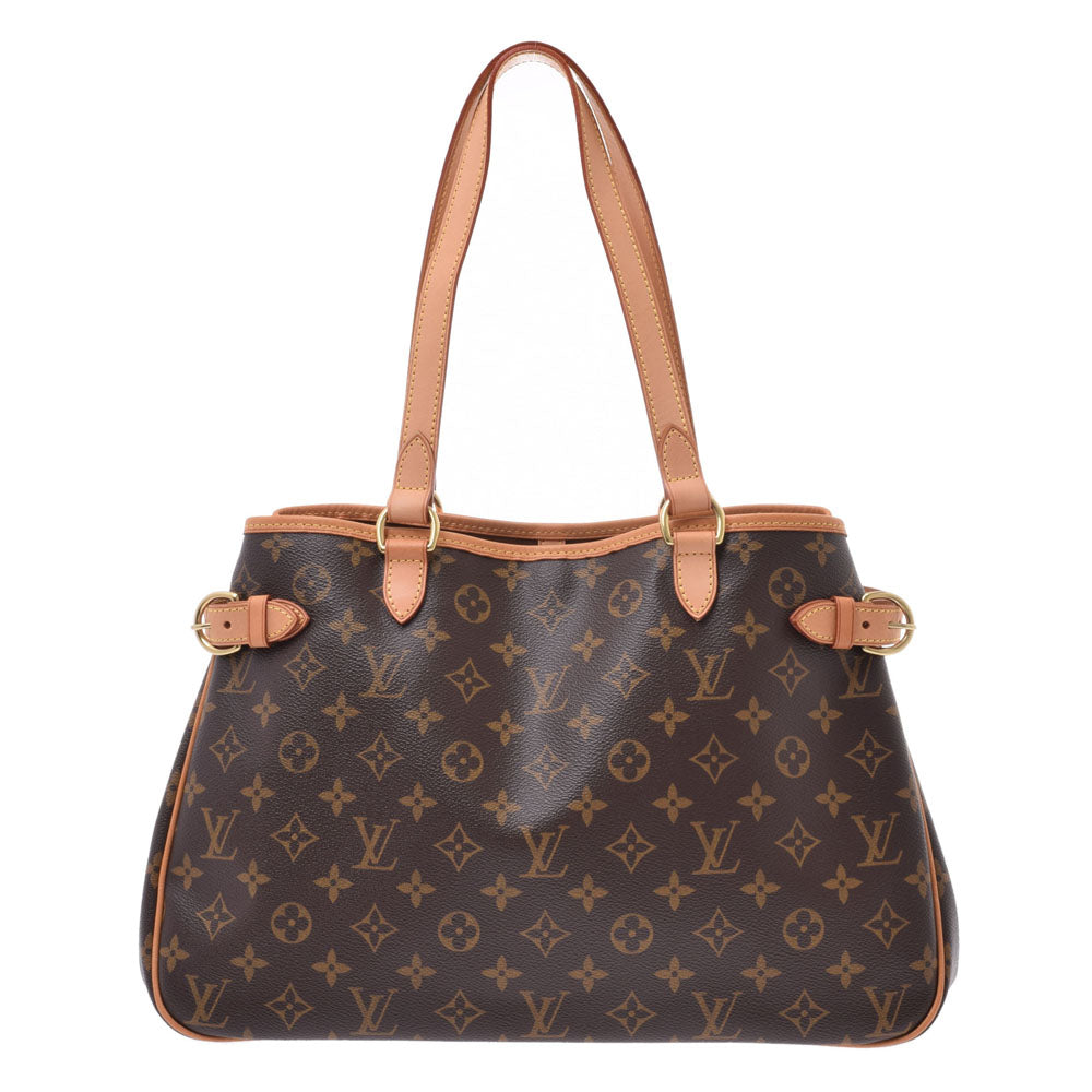 LOUIS VUITTON ルイヴィトン モノグラム バティニョール オリゾンタル ブラウン M51154 レディース トートバッグ Aランク 中古 