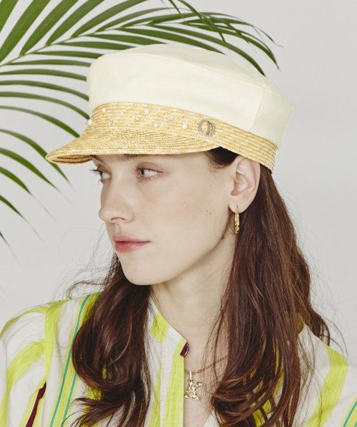 Chapeau d O Straw X Denim Marine Cas