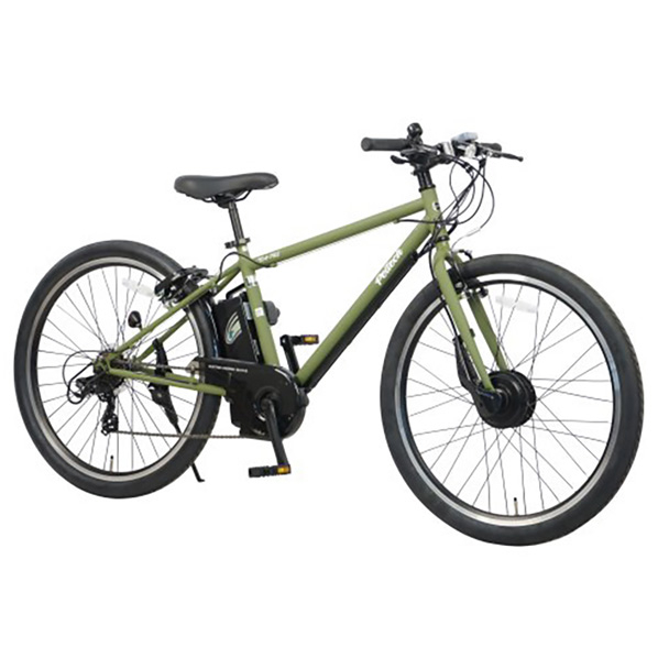 PELTECH 27．5型電動アシスト自転車 外装7段 マットカーキ TDA-712L-KH-8AH