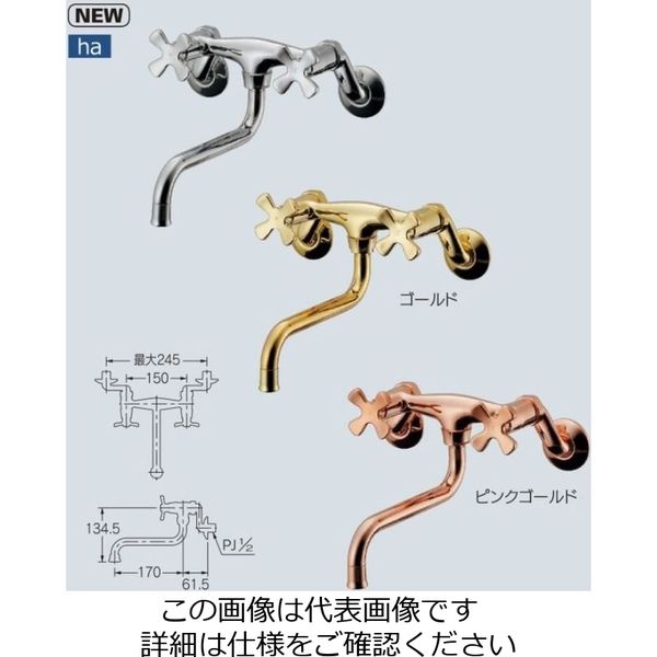 カクダイ 2ハンドル混合栓 128ー106ーPG 128-106-PG 1個（直送品）