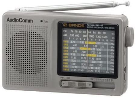 AudioComm 12バンド 株・競馬ハンディたんぱラジオオーディオコム RAD-S512N(07-7956)【中古品】