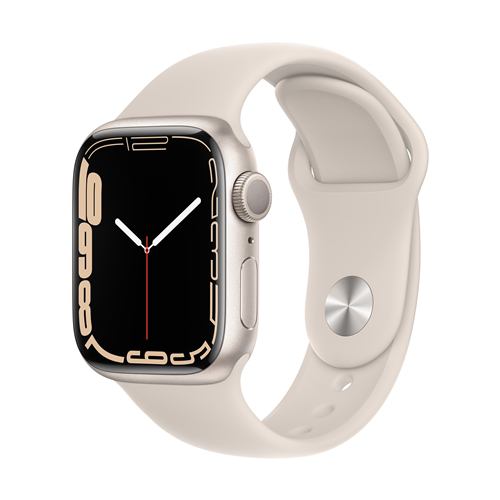 アップル(Apple) MKMY3J/A Apple Watch Series 7(GPSモデル) 41mm スターライトアルミニウムケースとスターライトスポーツバンド レギュラー