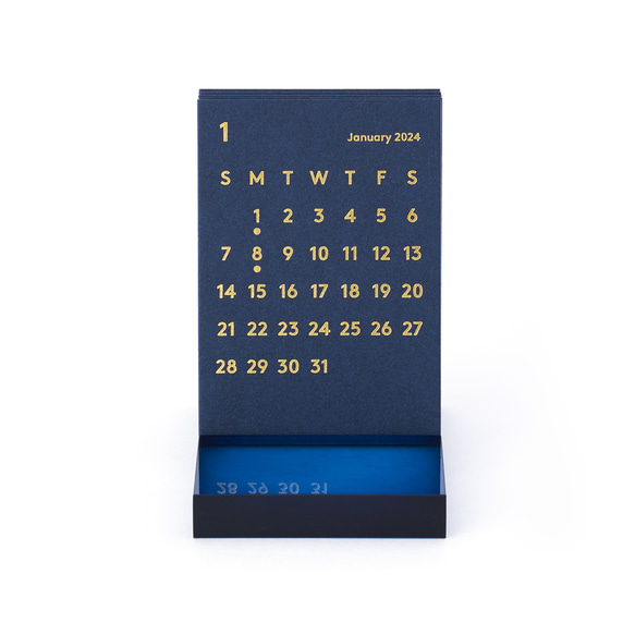 CLARA Desk Calendar 2024 Navy｜卓上カレンダー