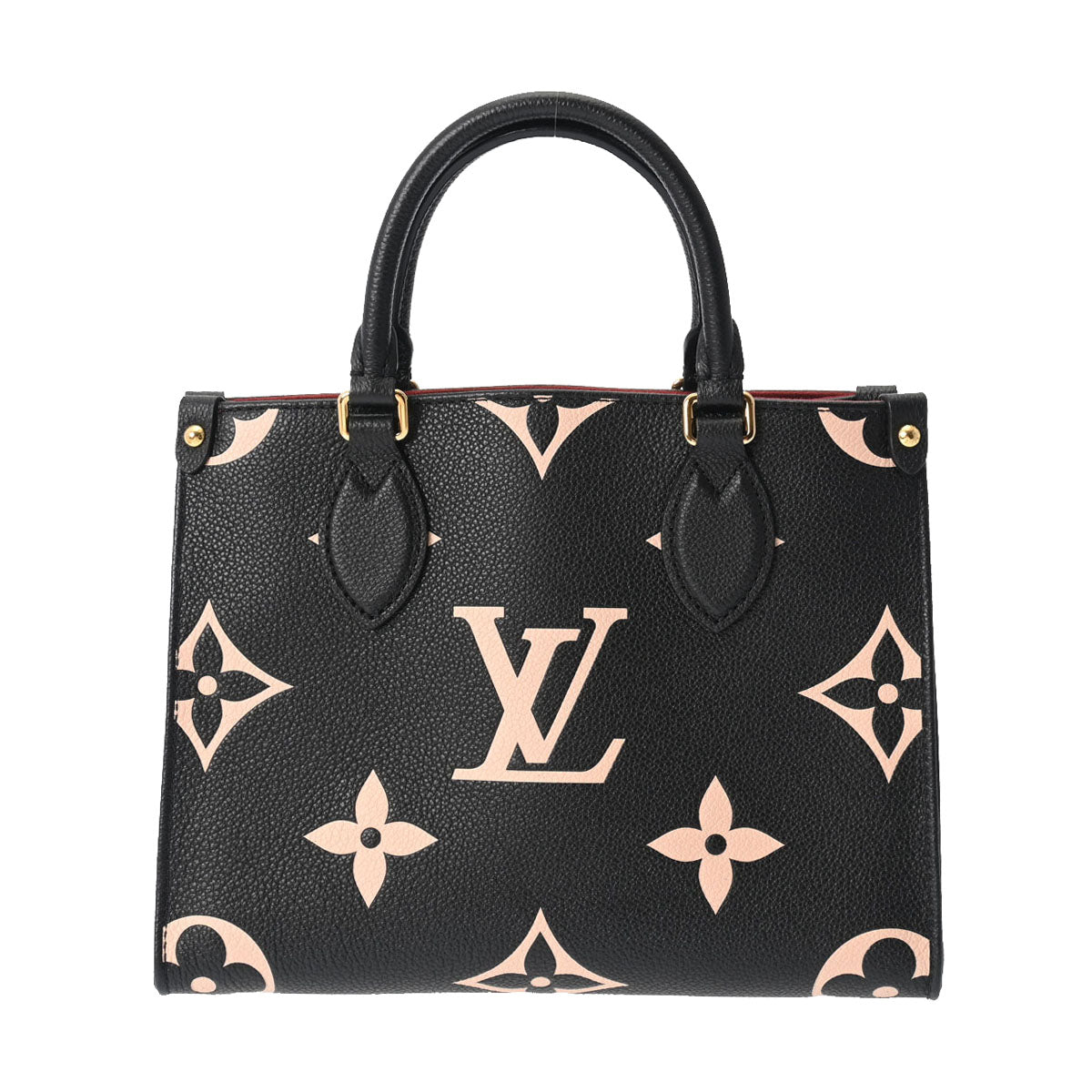 LOUIS VUITTON ルイヴィトン モノグラムアンプラント オンザゴー PM 2WAY 黒/ベージュ M45659 レディース レザー ハンドバッグ Aランク 中古 