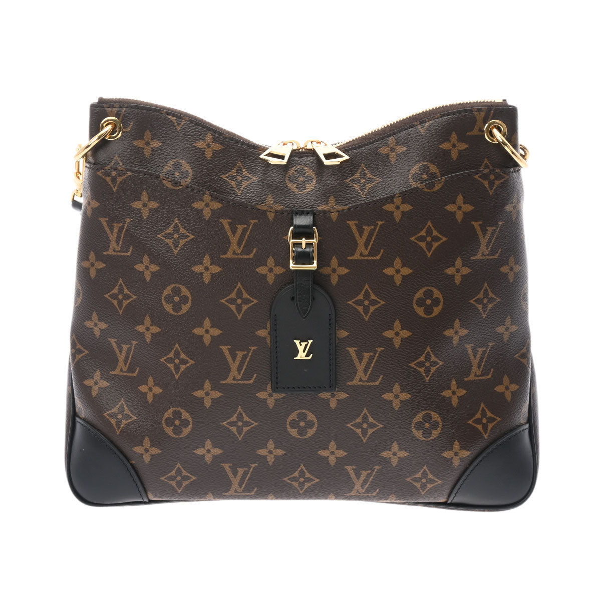 LOUIS VUITTON ルイヴィトン モノグラム オデオンNM MM ノワール M45352 レディース モノグラムキャンバス ショルダーバッグ Aランク 中古 