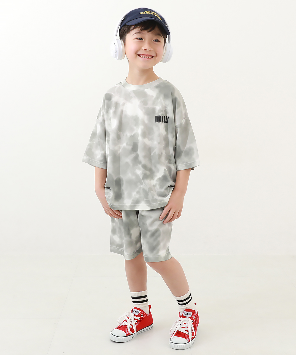 デビロック/【ワンマイルにも】サラっとストレッチ メッシュ タイダイパジャマ 子供服 キッズ 男の･･･