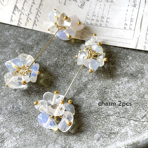 2pcs★charm・opal bouquet （オパールチャーム）