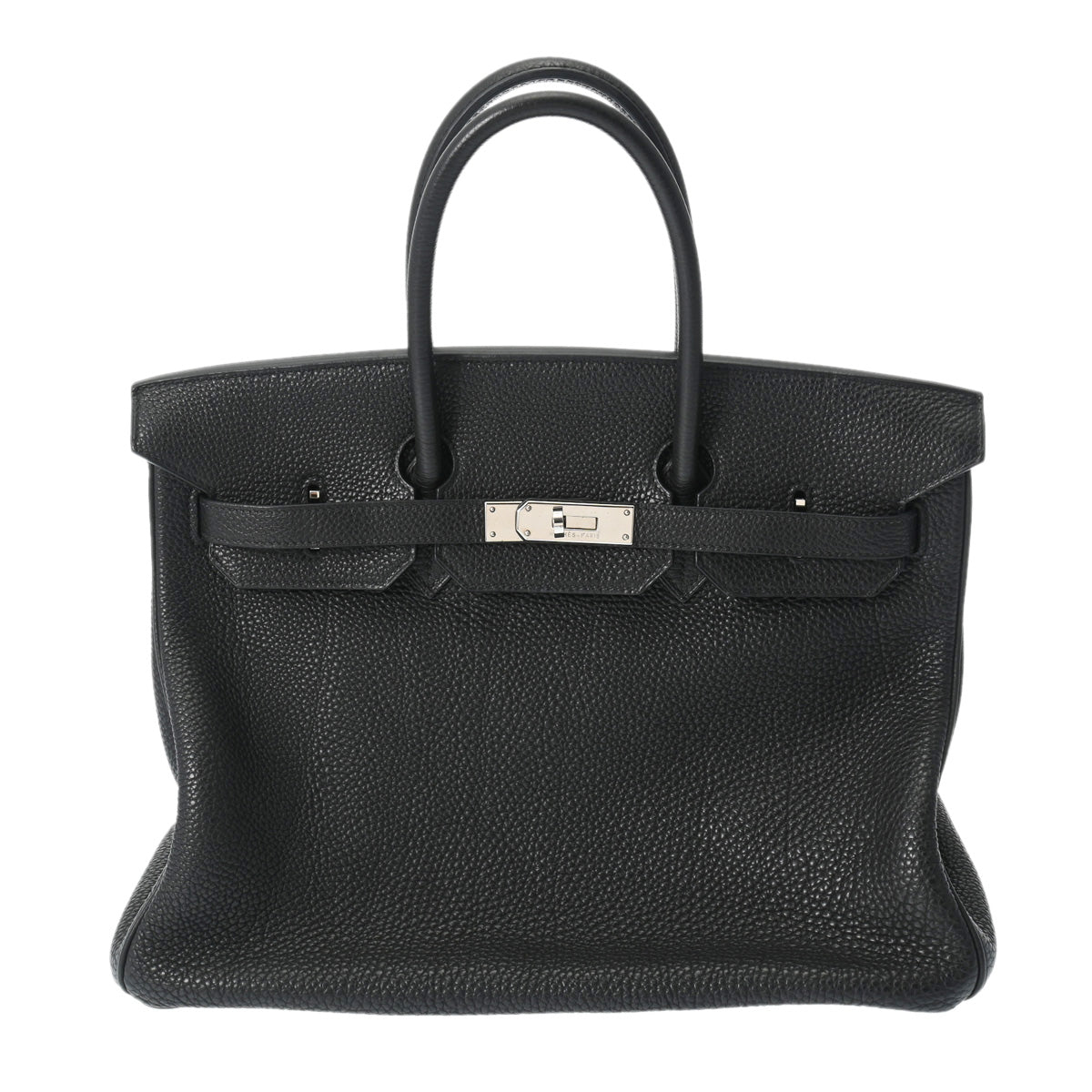 HERMES エルメス バーキン 35 黒 パラジウム金具 □I刻印(2005年頃) ユニセックス トゴ ハンドバッグ ABランク 中古 