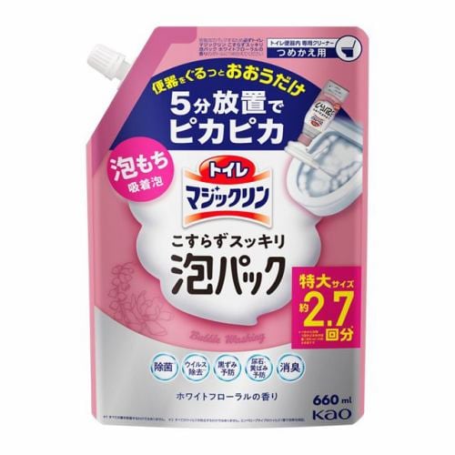 花王 トイレマジックリン こすらずスッキリ泡パック ホワイトフローラルの香り つめかえ用 ６６０ｍｌ