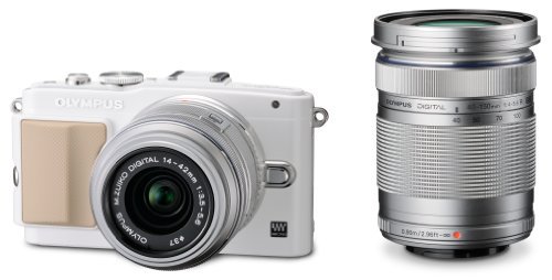 OLYMPUS ミラーレス一眼 PEN Lite E-PL5 ダブルズームキット ホワイト E-PL5 DZKIT WHT【中古品】