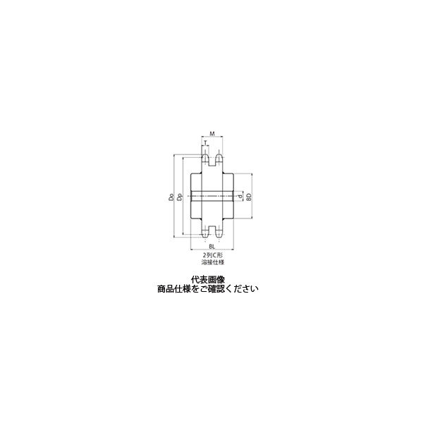 片山チエン スプロケット100 NK100-2C60 1個（直送品）