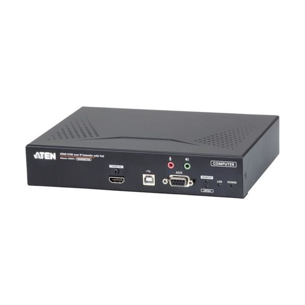 ATEN IP-KVMエクステンダー トランスミッター/HDMI/4K/PoE対応/シングルディスプレイ KE8952T 115-2427（直送品）