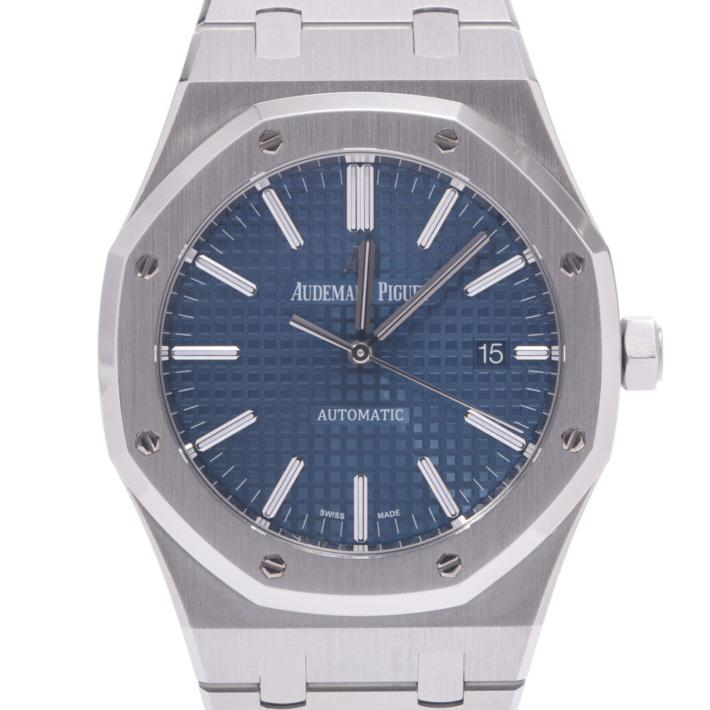 AUDEMARS PIGUET オーデマピゲ ロイヤルオーク 裏スケ ブティック限定 15400ST.OO.1220ST.03 メンズ SS 腕時計 自動巻き ブルー文字盤 Aランク 中古 