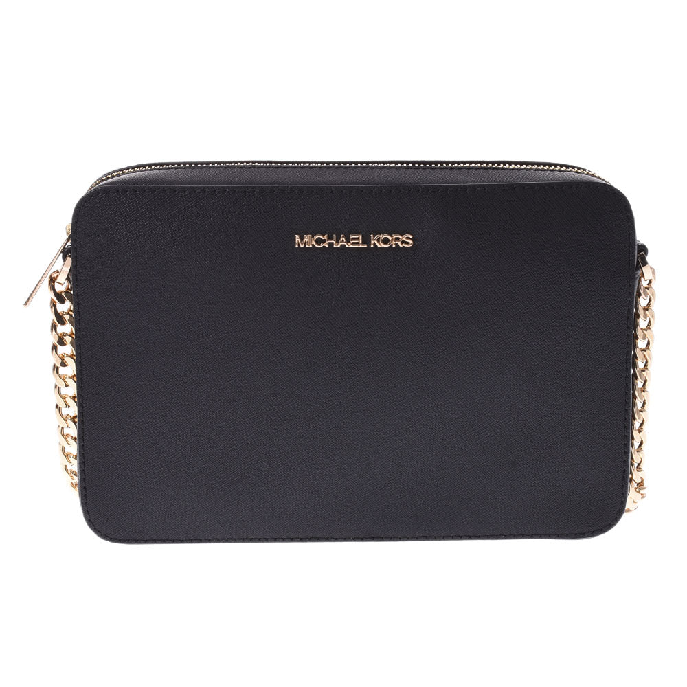 MICHAEL KORS マイケルコース チェーンショルダー アウトレット 黒 ゴールド金具 35T8GTTC9L-001 レディース PVCレザー ショルダーバッグ 未使用 