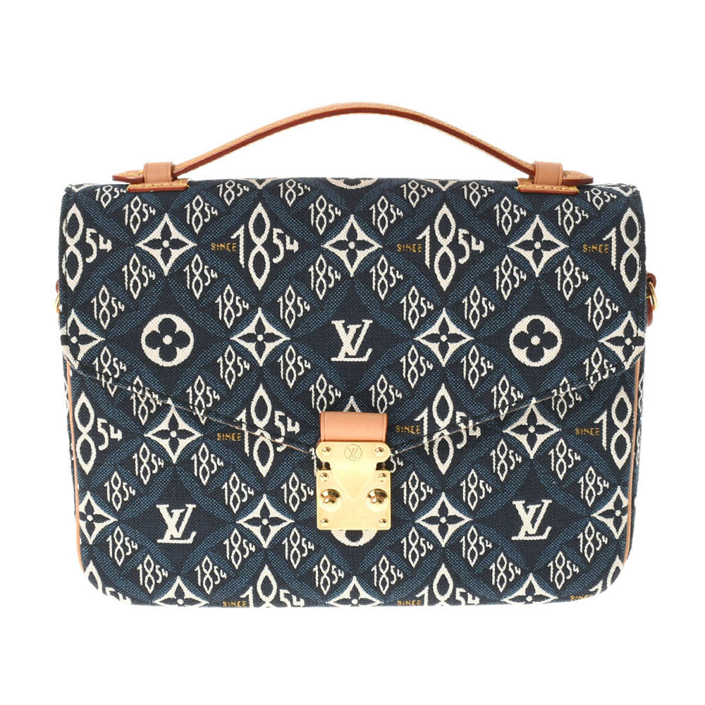 LOUIS VUITTON ルイヴィトン モノグラム ポシェットメティス SINCE1854 2WAY フルー M57395 レディース ジャガード ハンドバッグ Aランク 中古 