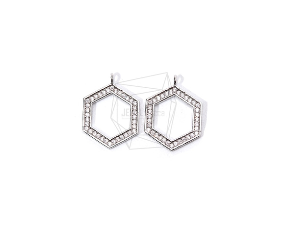 PDT-1799-R【1個入り】キュービックポリゴンペンダント,Cubic Polygon Pendant