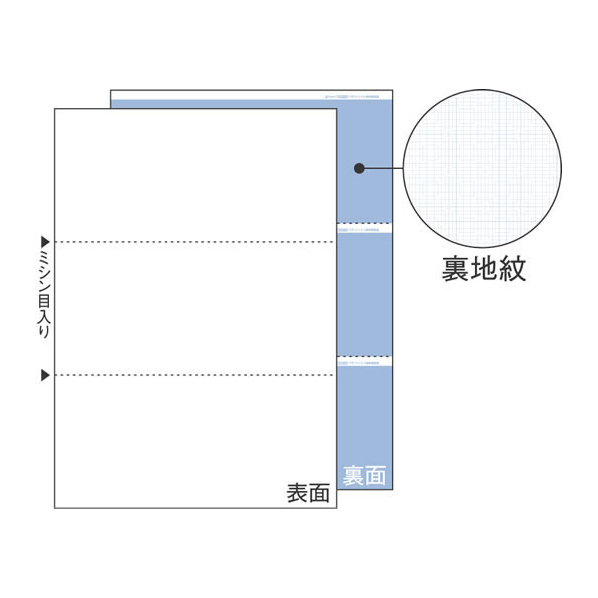 ヒサゴ マルチプリンタ帳票 A4 裏地紋3面 100枚 FC91549-FSC2087