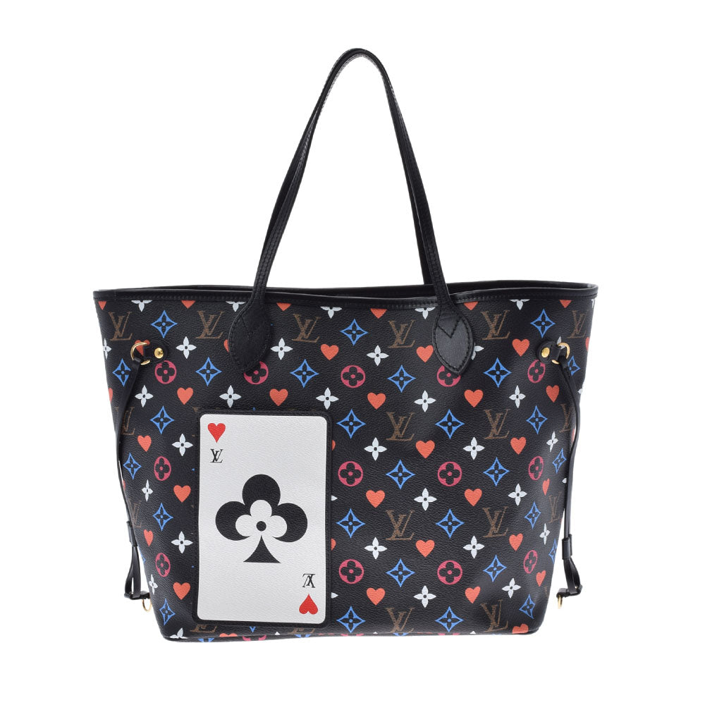 LOUIS VUITTON ルイヴィトン モノグラム ゲームオン ネヴァーフルMM ノワール M57483 レディース モノグラムキャンバス トートバッグ Aランク 中古 