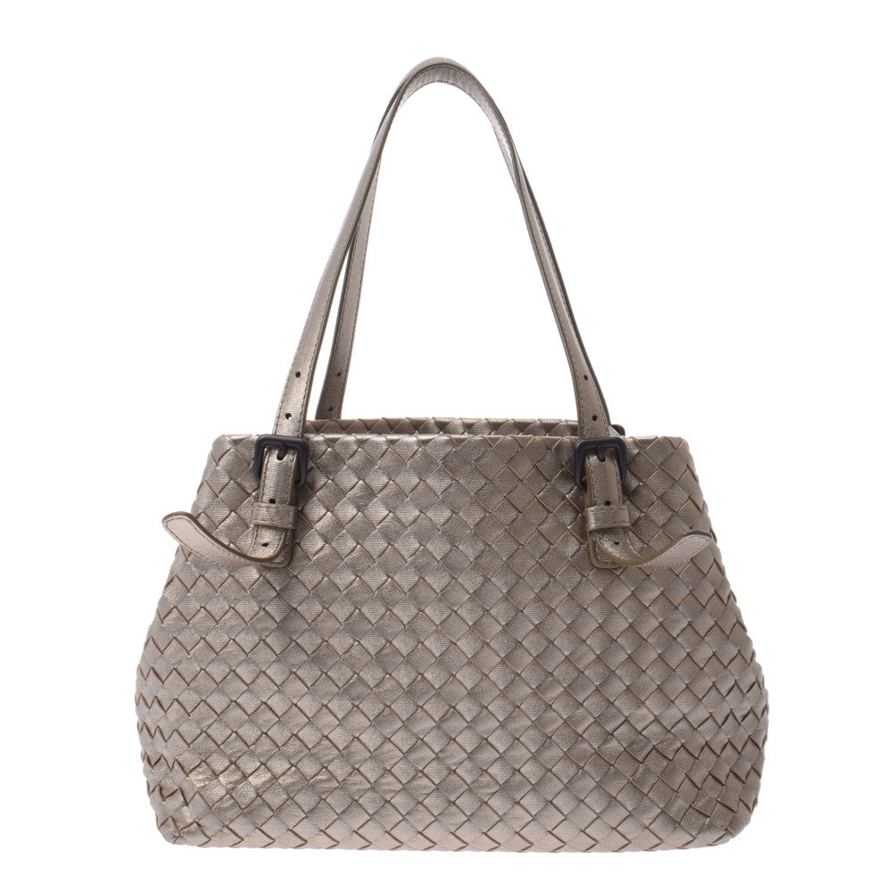 BOTTEGAVENETA ボッテガヴェネタ イントレチャート ゴール 07780079U レディース カーフ ハンドバッグ ABランク 中古 