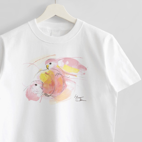 Tシャツ（オクムラミチヨ / アキクサインコさんともも）