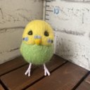 羊毛フェルト  インコ ちょっとぽっちゃりインコちゃん