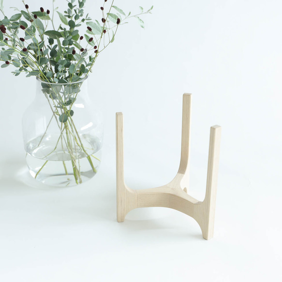 pot stand S plain / white ash