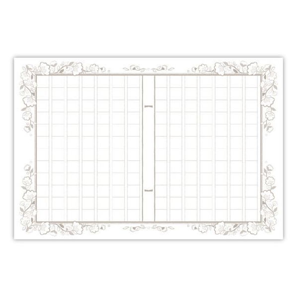 タカ印 インクで綴る 原稿用紙 フラワーS 31枚 FC588PN-36-5003