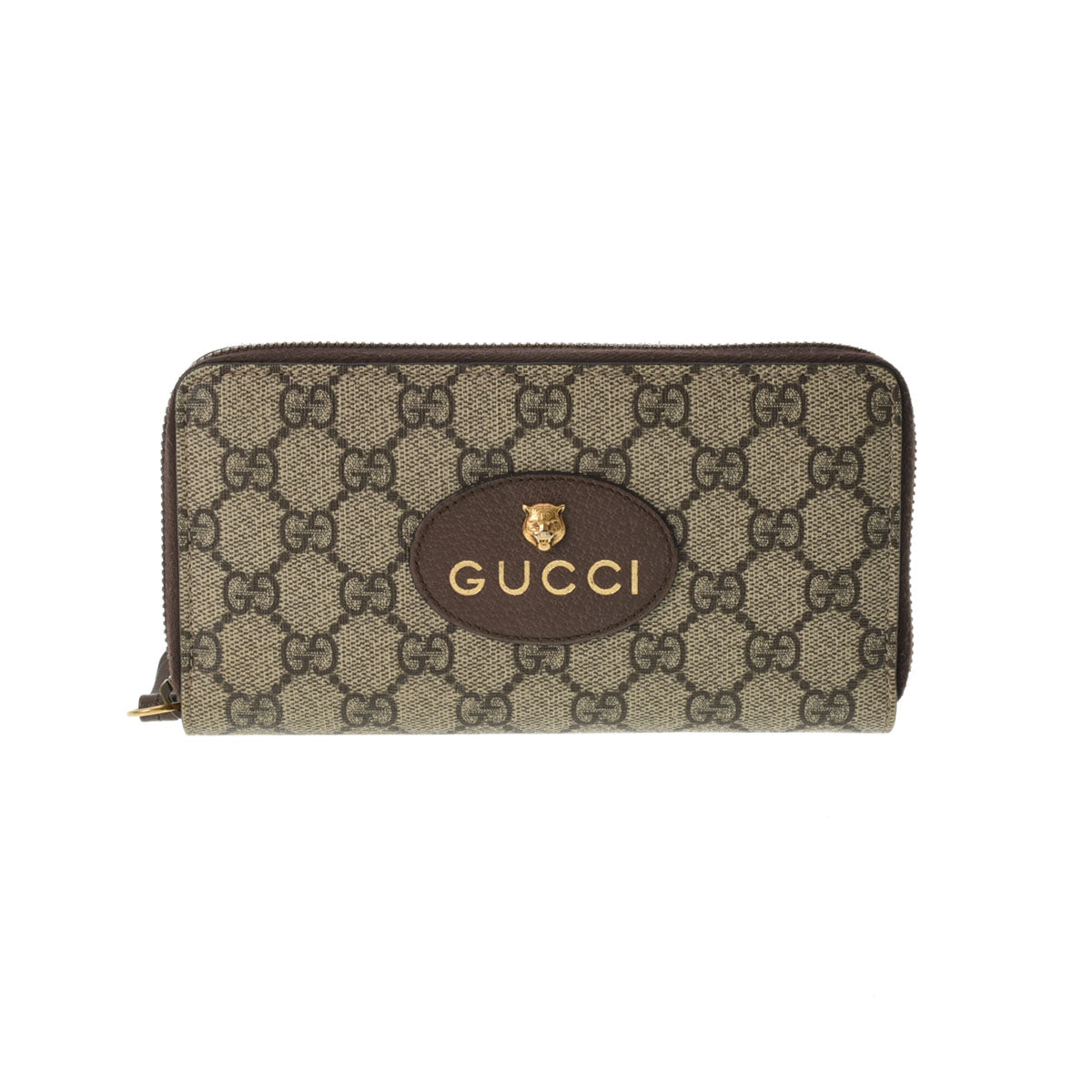 GUCCI グッチ GGスプリーム ネオヴィンテージ ラウンドジップ ベージュ/イエロー 473953 レディース GGスプリーム キャンバス 長財布 ABランク 中古 