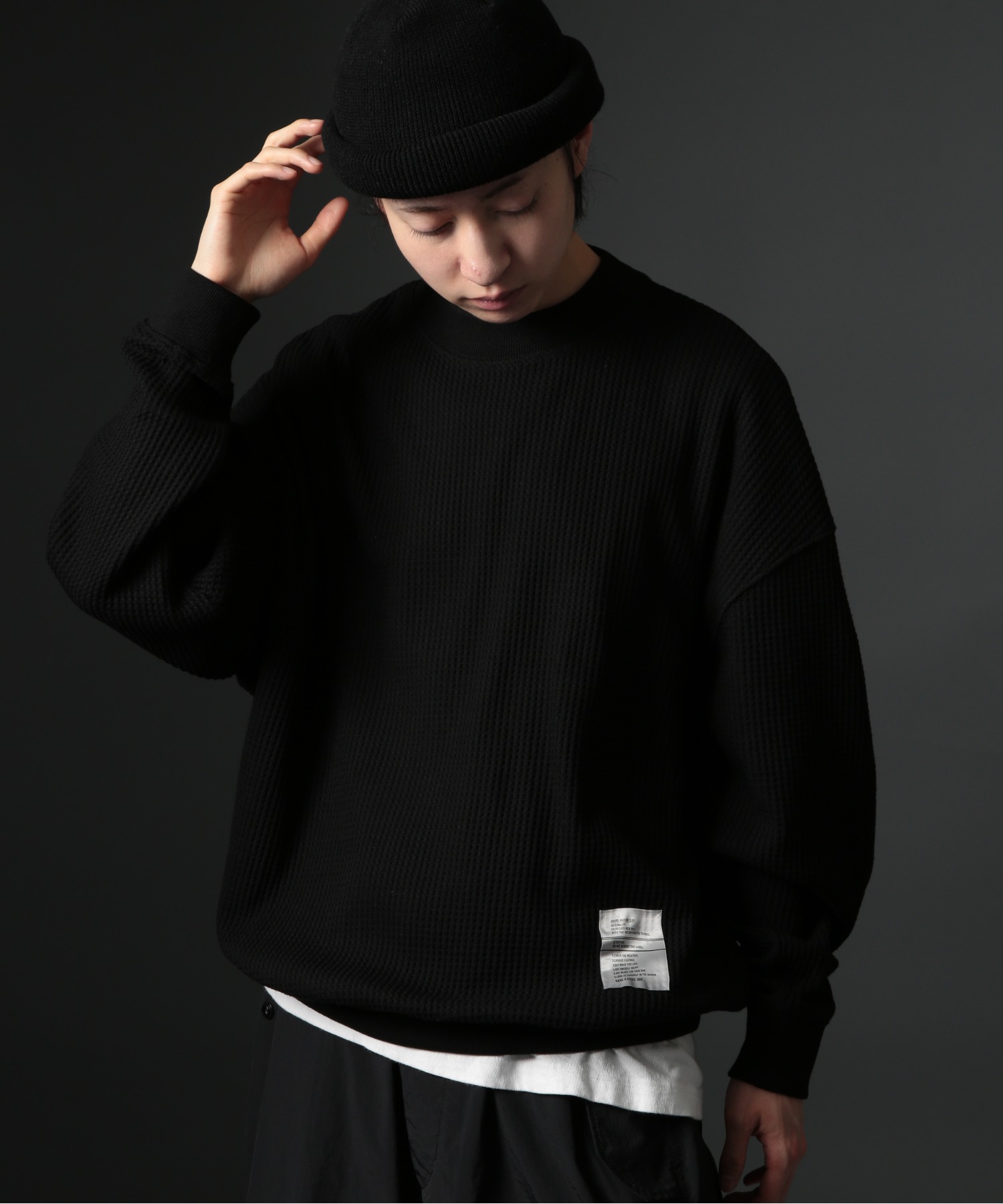 MAISON CLUB/【MAISON CLUB】HEAVY OZ MOCK NECK WAFFL･･･