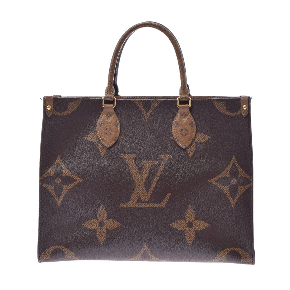 LOUIS VUITTON ルイヴィトン モノグラム リバース オンザゴーMM 2WAY ブラウン M45321 ユニセックス モノグラムキャンバス トートバッグ ABランク 中古 