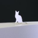 Cat-BookMark-7-H　シルバーブックマーク　しおり　猫　ネコ