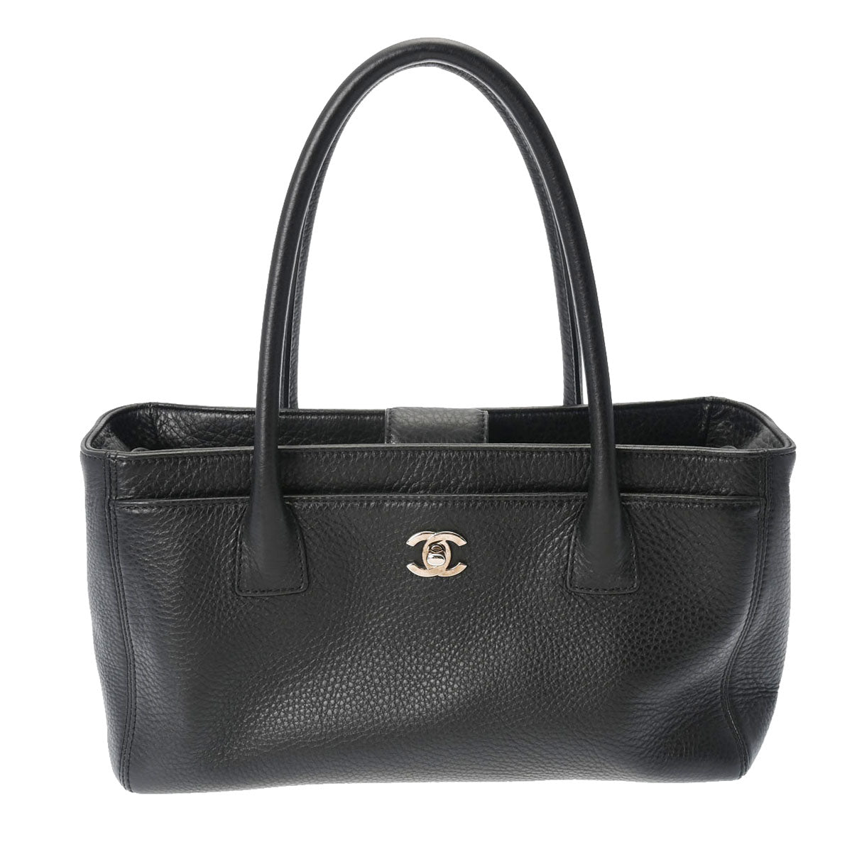 CHANEL シャネル エグゼクティブ トート 黒 シルバー金具 A67282 レディース グレインドカーフ トートバッグ Aランク 中古 