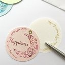 月の切り絵 happinessカード ピンク ハイビスカス スライドカード メッセージカード ヨガ