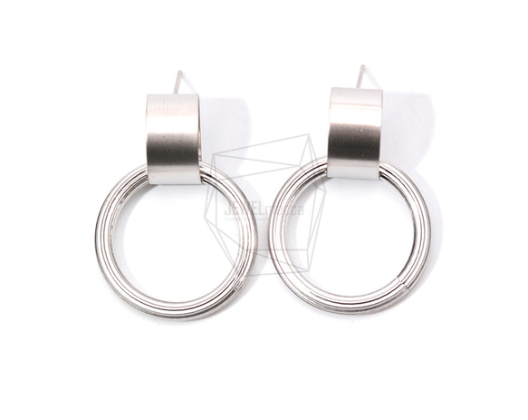 ERG-903-MR【2個入り】リングドロップピアス,Ring Drop Earrings/24mm X 31mm