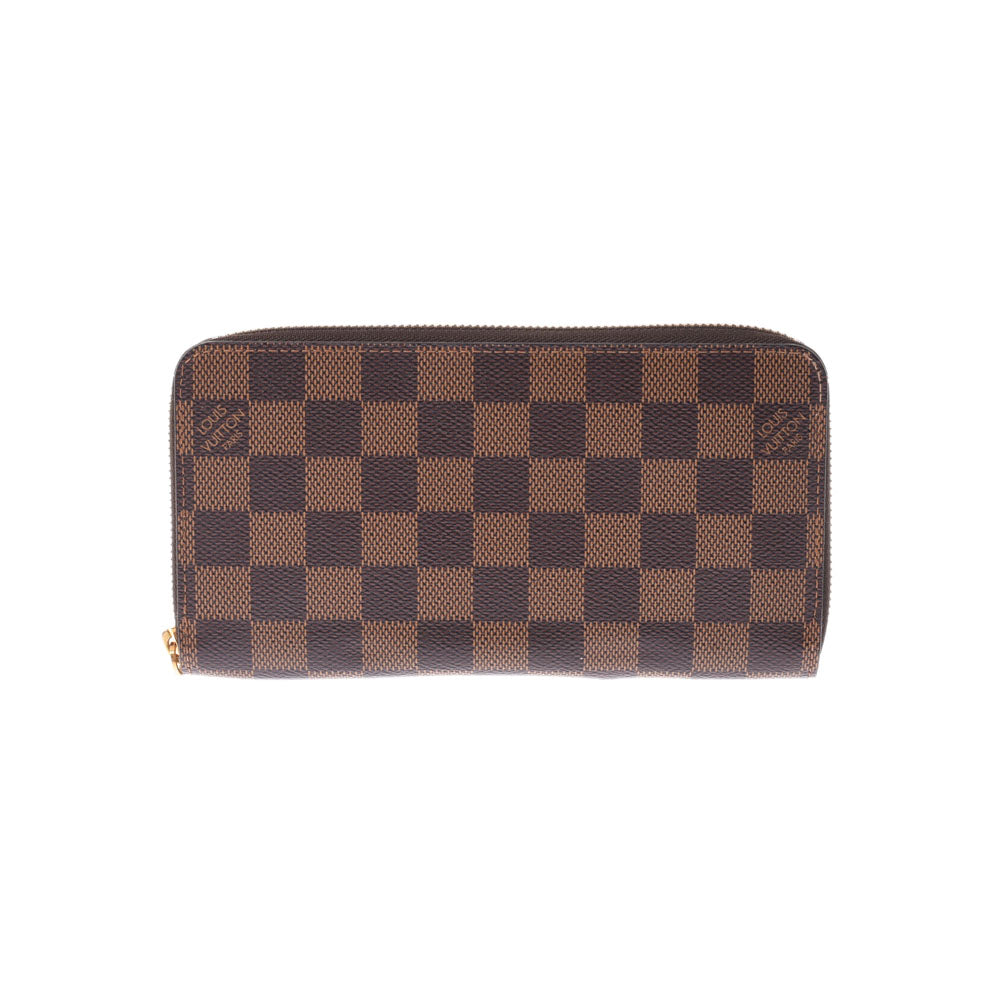 LOUIS VUITTON ルイヴィトン ダミエ ジッピーウォレット ブラウン N60015 ユニセックス ダミエキャンバス 長財布 ABランク 中古 