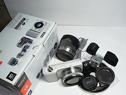 ソニー デジタル一眼α NEX-3 ダブルレンズキット ホワイト NEX-3D/W【中古品】